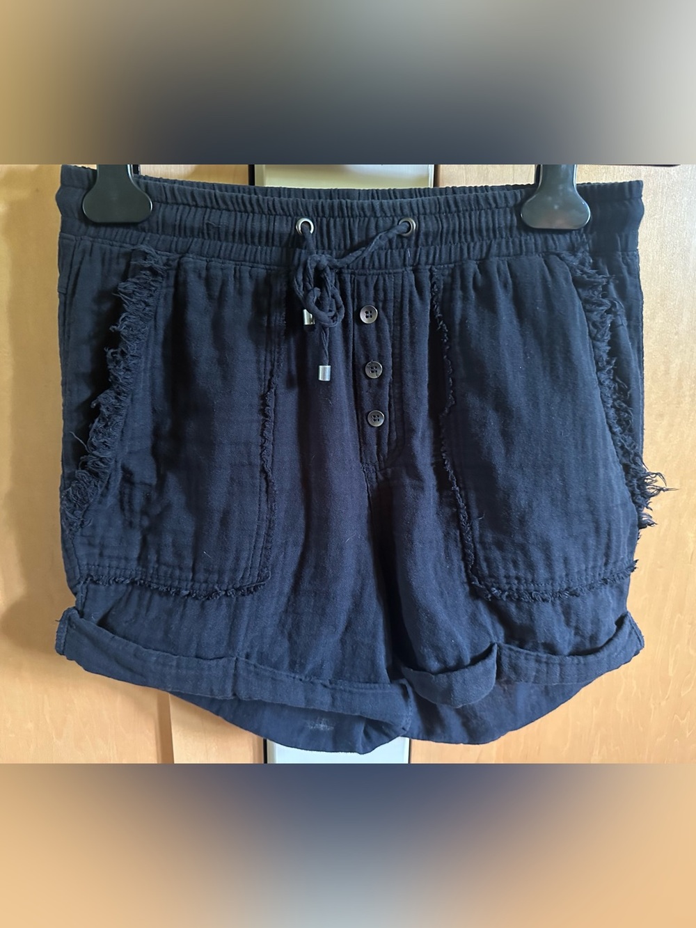 Splendid Double Cloth Forward Seam Cotton Shorts, Black, XS, Great Condition!